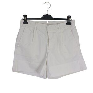 James Perse Shorts White 100% Cotton Pleated  Size 27 Womens